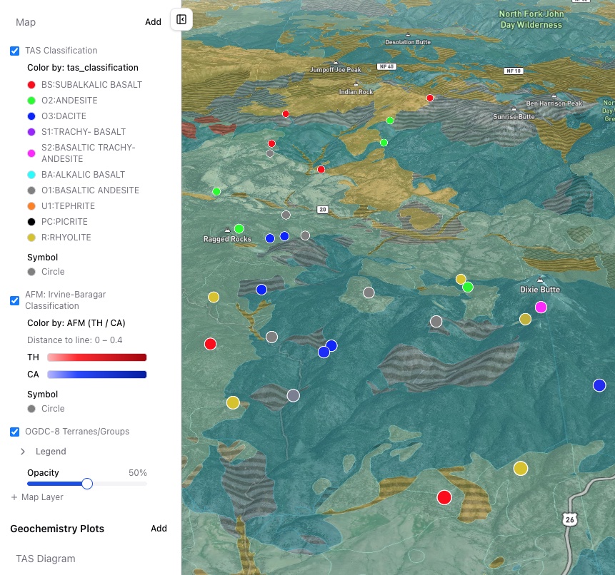 LithoX GIS map layers on mobile